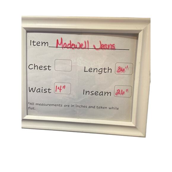 Madewell Cali Demi Boot Jeans Women's 26 Lt Med Wash Raw Hem - Picture 4 of 4